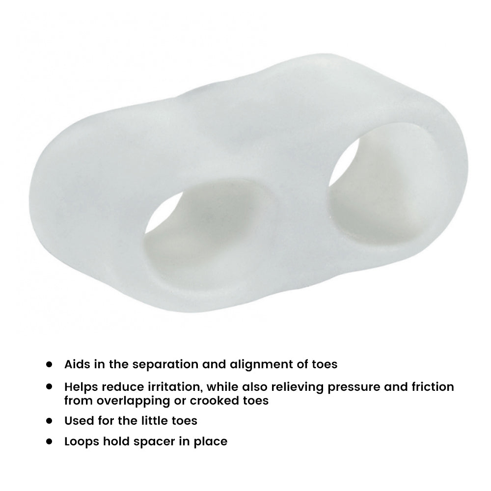 Toe Spacer Silipos® No-Slip Little Buddy Spacers One Size Fits Most Pull-On Toe